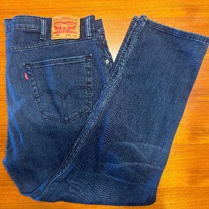 Levis 502 Mens Jeans 40x30 Blue Stretch Taper EUC